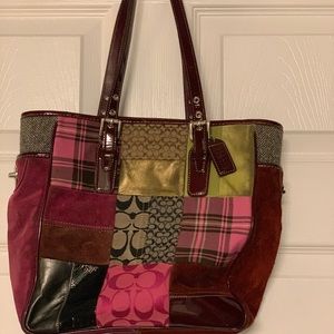 Coach patchwork small to medium tote